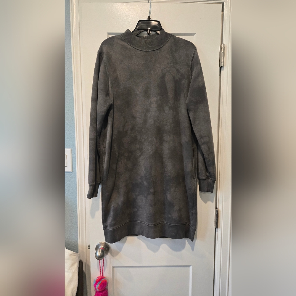 GAP Gray Mock Neck Long Sleeve Sweater Dress